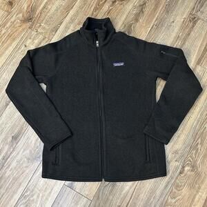 Patagonia Women's Better Sweater Fleece Jacket Black Full Zip Size Medium Warm